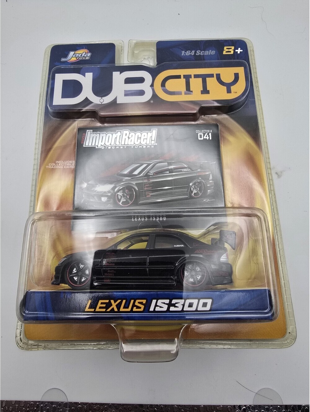 Jada Dub City Import Racer 2003 Lexus IS300 #041 Black 1:64 w/ Trading Card